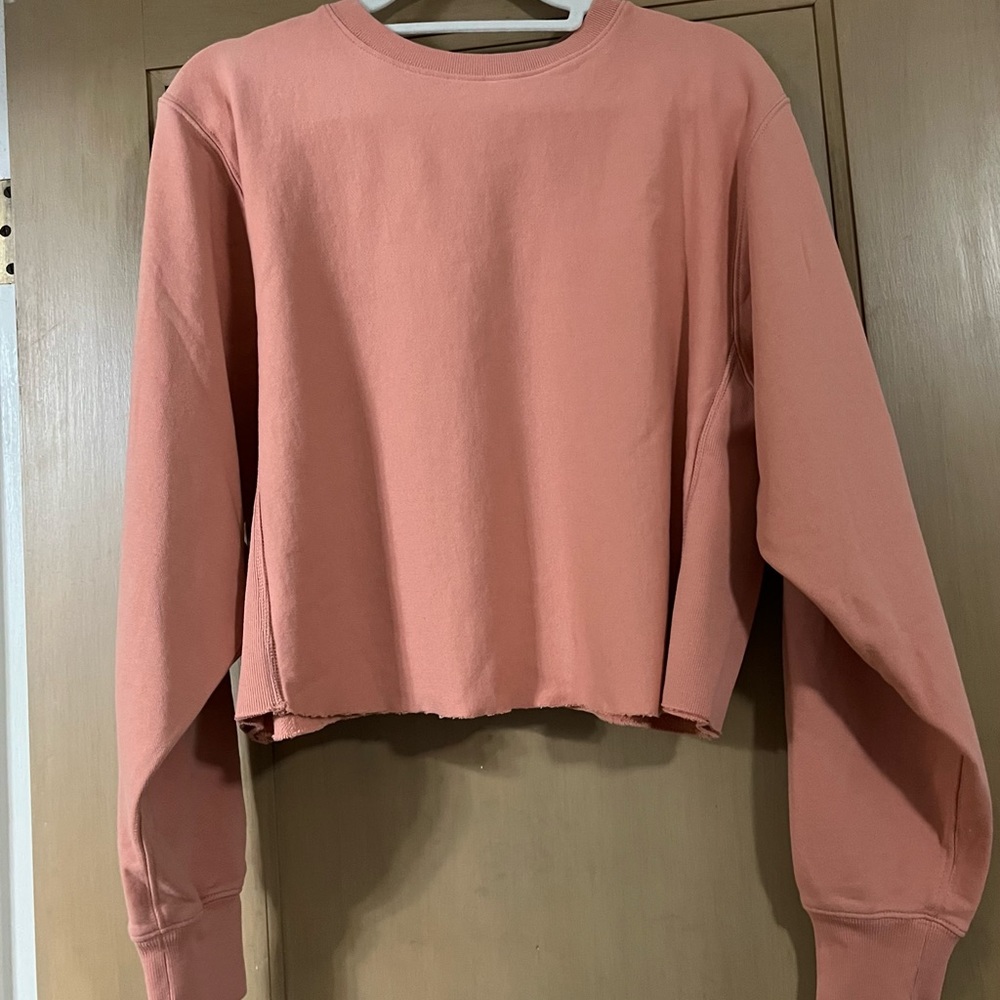All Saints Navarre Cropped Sweatshirt. Apricot. Size Medium. - Picture 6 of 11